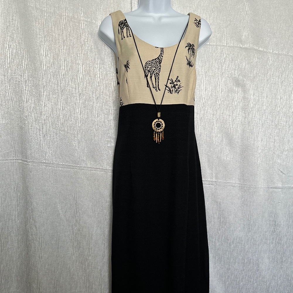 Sheri Martin, beautiful vintage sleeveless dress, size 14